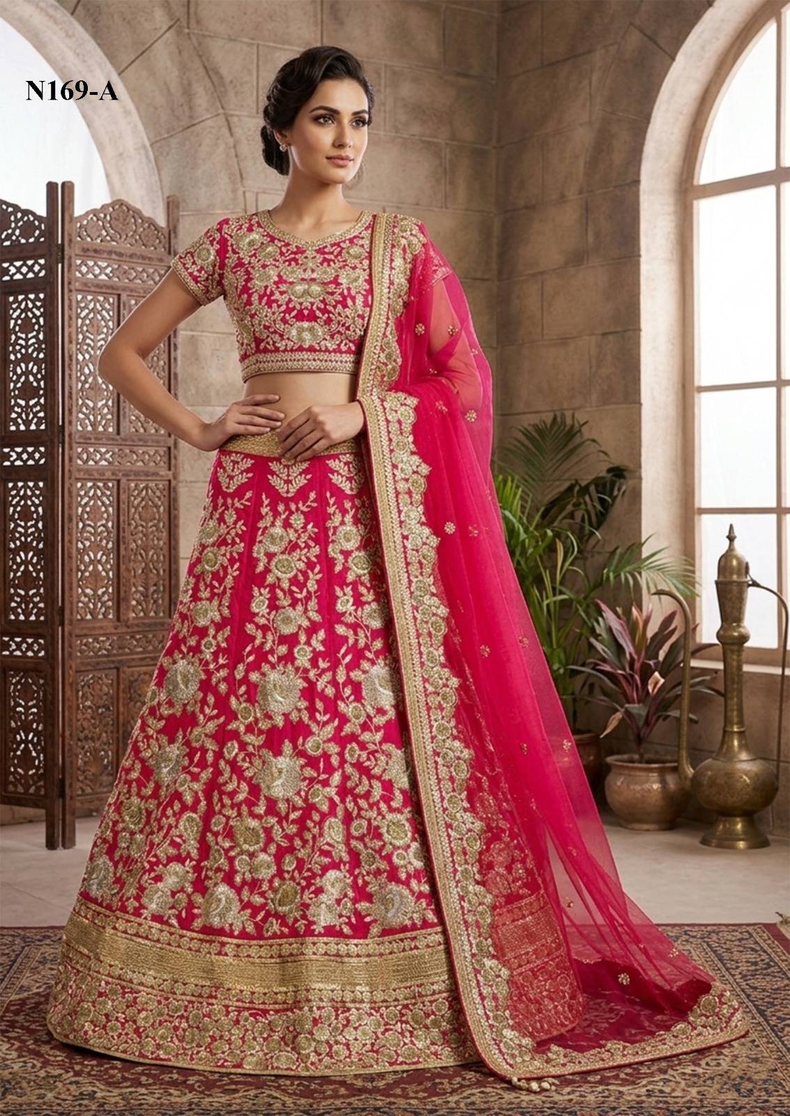  NIMAYA LEHNEGA SALE by MAHOTSAV Bridal Wear Collection Beautiful Stylish Colorful Fancy Party Wear & Occasional Wear Banarasi Silk Lehengas At Wholesale Price